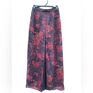 High Waist Print Wide pants